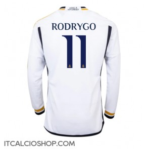 Real Madrid Rodrygo Goes #11 Prima Maglia 2023-24 Manica Lunga